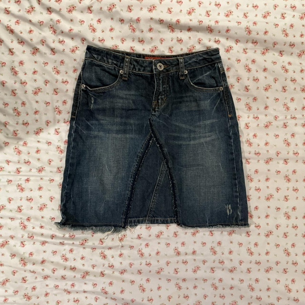 Mudd Blue Denim Mini Skirt